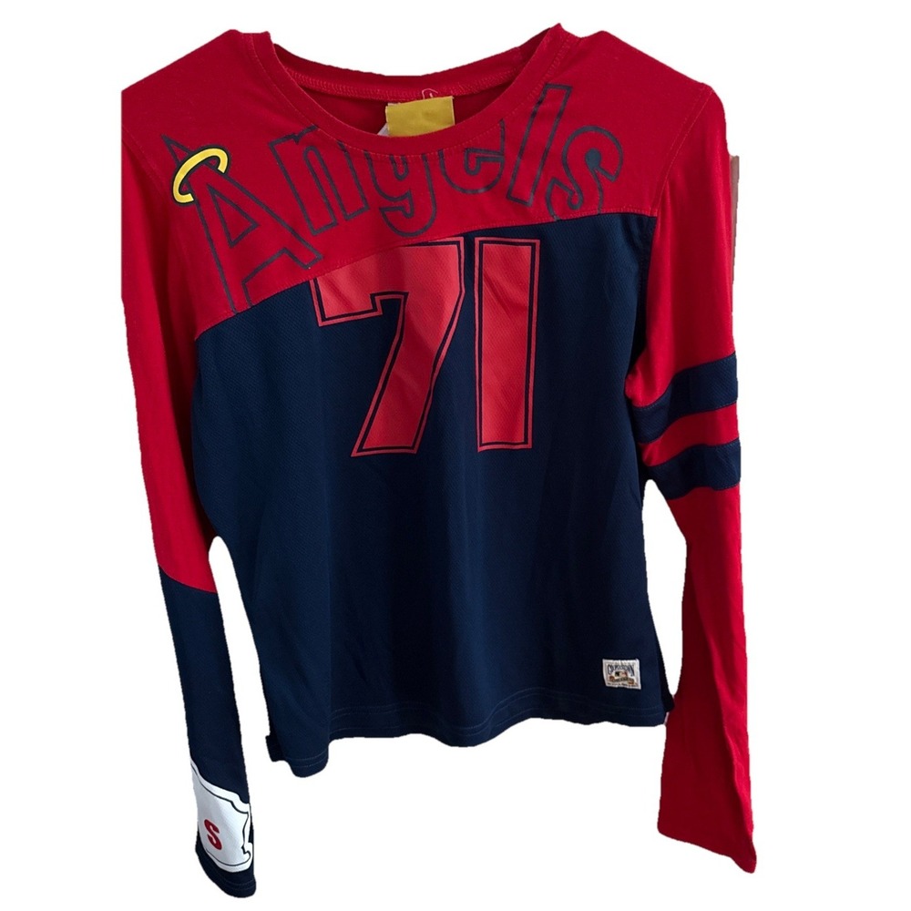 G-III Carl Banks Womens MLB Cooperstown Collection LA Angels Shirt Size Xl